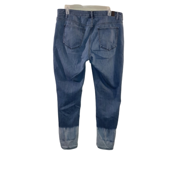 Simply Vera Vera Wang Women 10 Lt. Wash Ankle Denim Jeans Ombre Bleached Faded - Picture 3 of 8